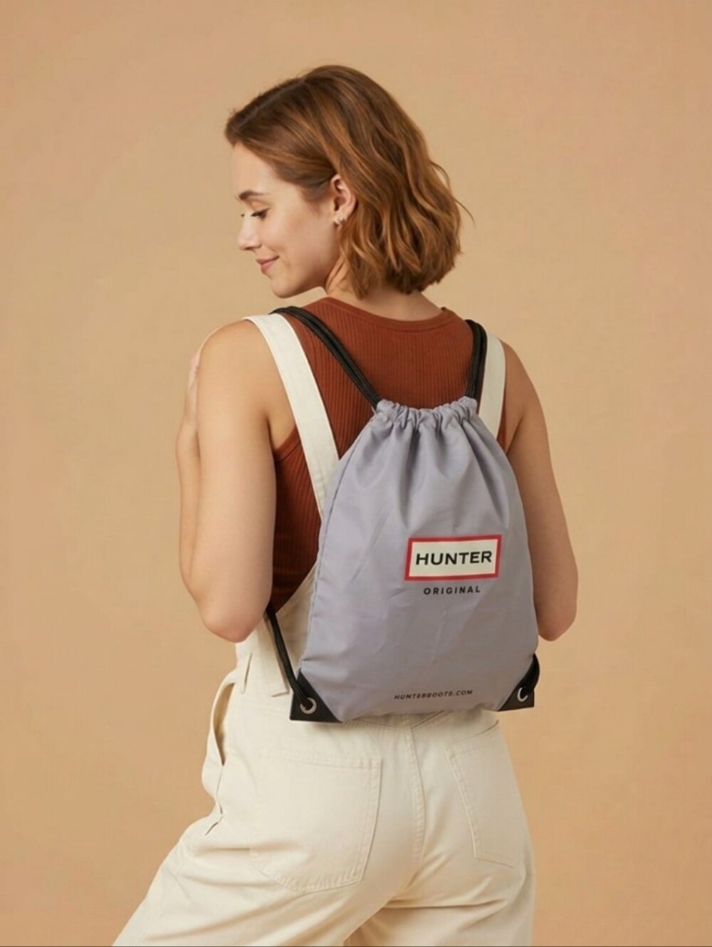 Hunter Original Grey Draw String Bag